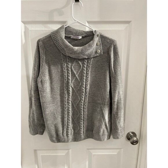 Allison Daley Sweaters - Allison Daley Sweater Size Petite Large Gray